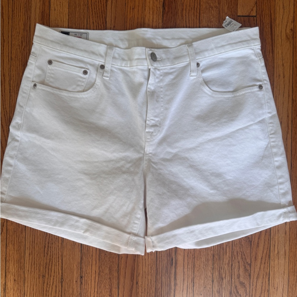 GAP Women's White Denim Shorts- 32/14T